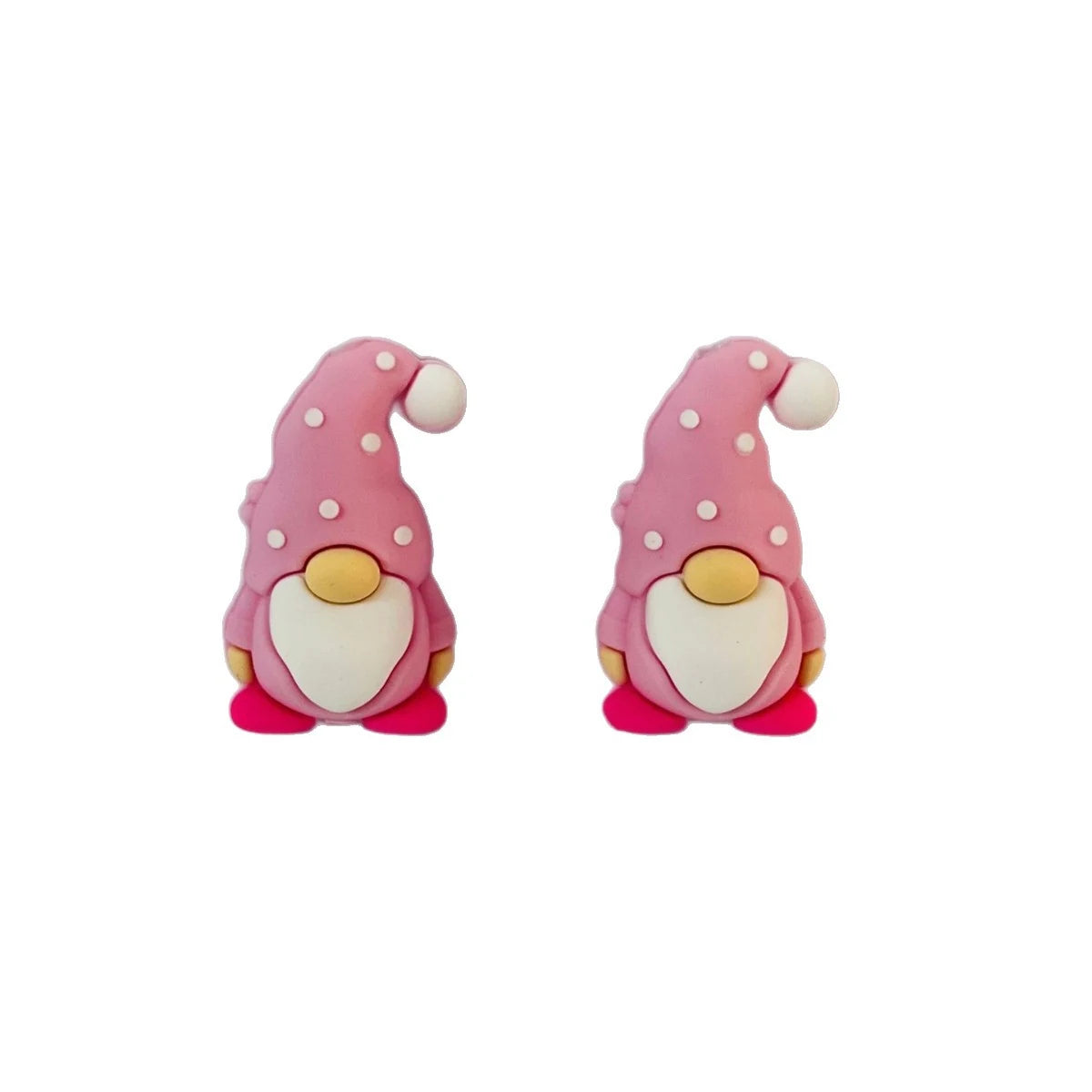 Gnome - Pink Hat silicone focal bead design on a pale background