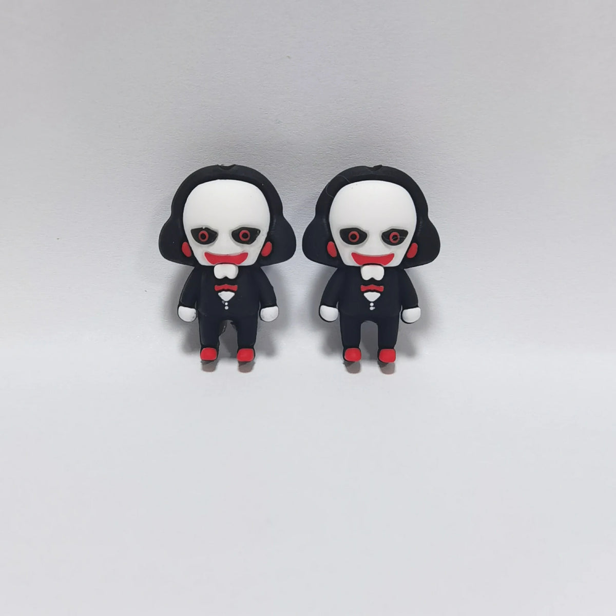 Vampire - Black Cape Halloween silicone focal bead design on a pale background