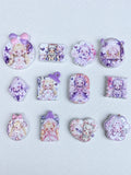 Example sweet dreams raised print acrylic focal bead assortment with printed designs