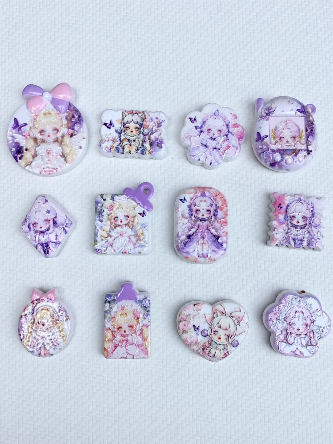 Example sweet dreams raised print acrylic focal bead assortment with printed designs
